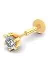 Buy Yellow Imitation Diamonds 18kt Gold Nose Pin by Divine Solitaires ...