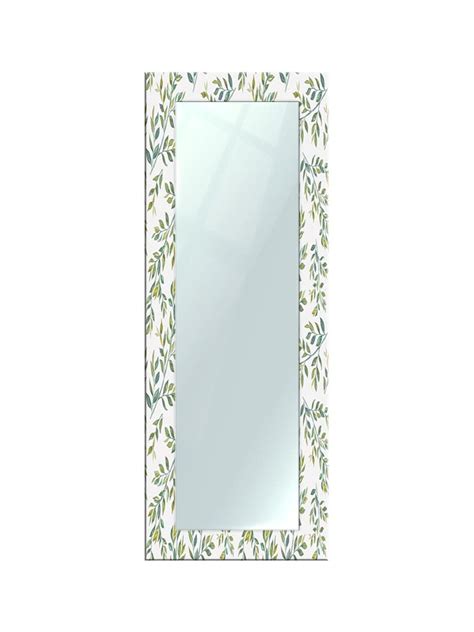 Buy 999STORE Printed Mirror Frames Hanging Mirror for Bedroom White ...