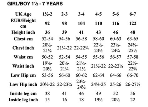 Sizing Chart – TWOFOLD STORE