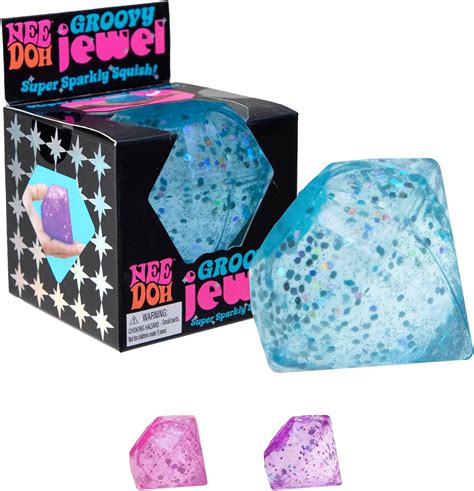 Amazon.com: Schylling NeeDoh Groovy Jewel - Sensory Toy - Satisfying Super Sparkly Liquid ...