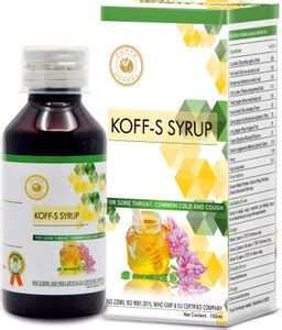 HerbRoot Surya Herbal Koff-S Cough Syrup with Honey, (100 ml), (Pack of ...
