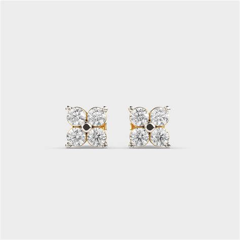 Buy Petite Coraline Flower Diamond Studs At Jewelbox