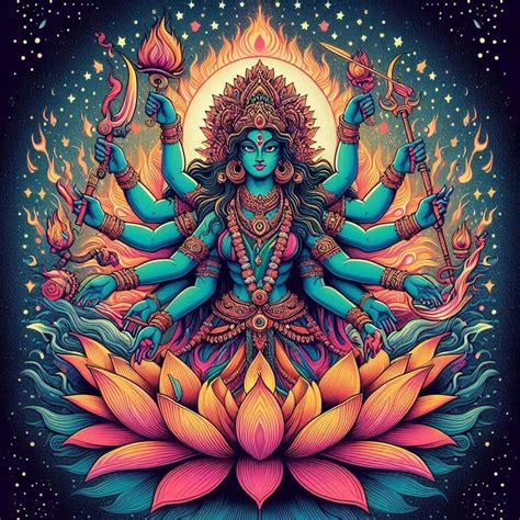 Indian goddess kali art illustration | Premium AI-generated image
