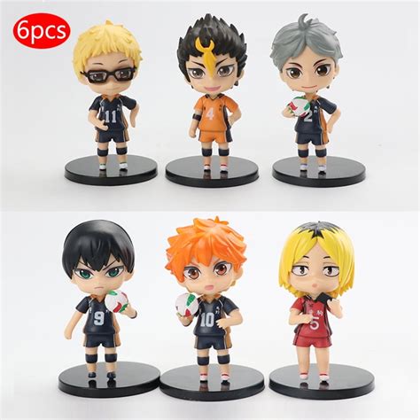 Buy Haikyuu Animation Toys Set Of 6 Japanese Anime Cartoon Figurine ...
