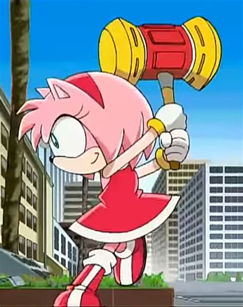 Amy Rose Piko Hammer city pose by YesiEguia on DeviantArt