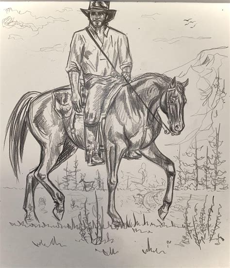 Some of the rdr2 art I made this week. :) : r/reddeadredemption2