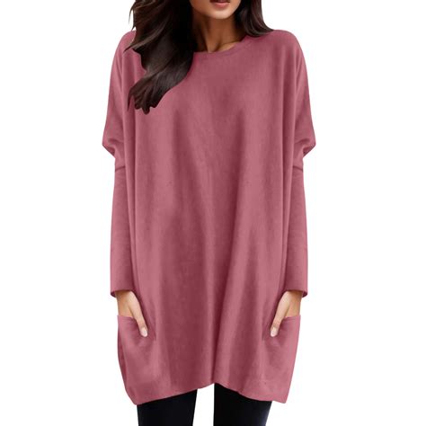 Riforla Women Autumn and Winter Casual Fashion Round Neck Long Sleeve ...