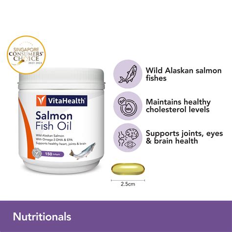 VitaHealth Salmon Fish Oil, 150 sgls | Vitamin SG