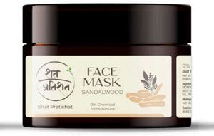 shat pratishat Sandalwood and Clay Face Mask for Skin Glow & Oil ...