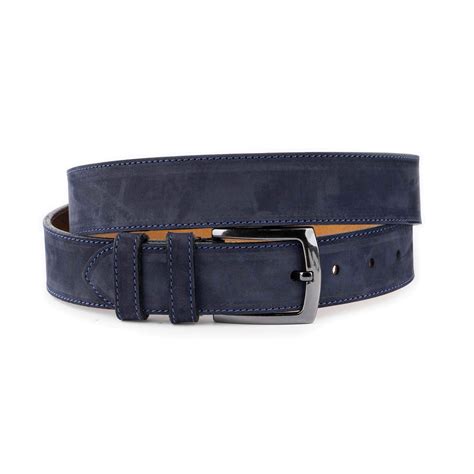 Buy Blue Suede Leather Golf Belts Mens 3.8 Cm - LeatherBeltsOnline.com