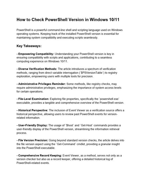 Image result for Check PowerShell Version