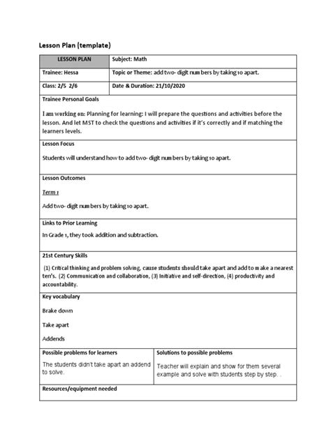 Image result for Two Digit Number Adding Lesson Plan