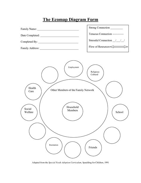 Ecomap Social Work Template