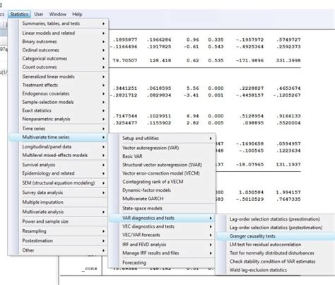 How to perform Granger causality test in STATA?