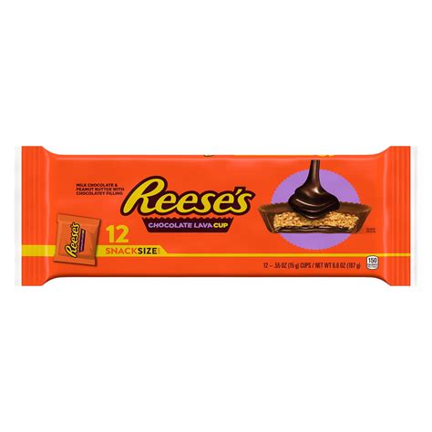Reese's Chocolate Lava Milk Chocolate Snack Size Peanut Butter Cups ...
