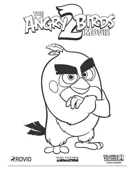 Angry Birds Coloring Pages Red