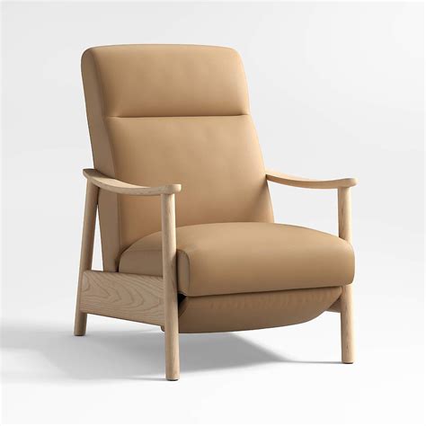 Domingo Vegan Leather Reclining Accent Chair + Reviews | Crate & Barrel ...