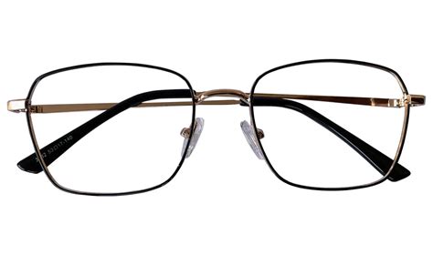 Golden and Black Rim Rectangle Eyeglasses – Bombay Optical