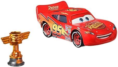 Disney Cars Toys Lightning Mcqueen With Piston Cup, Miniature ...