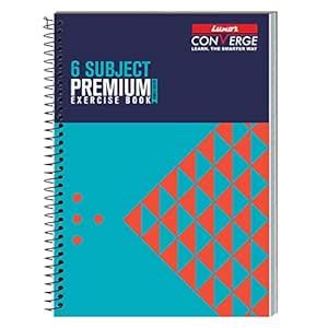 Luxor 6 Subject Spiral Premium Exercise Notebook, Single Ruled - (21cm ...