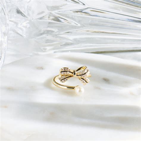 Black Bow Pearl Ring | Salty – Salty Accessories