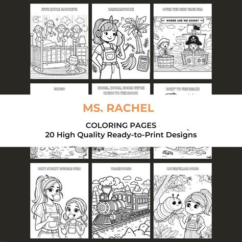 Ms Rachel Coloring Pages Ready to Print, Instant Download, Ms Rachel ...