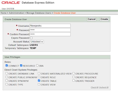 Image result for How to Create ACC On Oracle Database