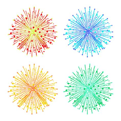 Vector Colorful Holiday Divergent Fireworks Material Picture, Material ...