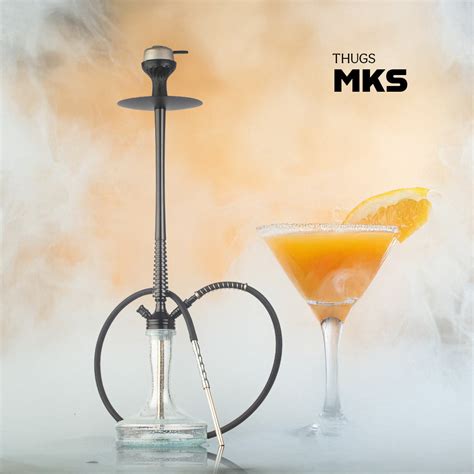 Buy MKS Hookah with Radium Base - Black | Thugs Shisha – shopdop.in