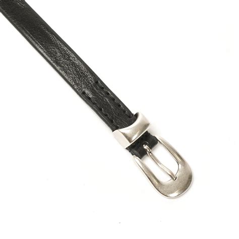 Our Legacy 2cm Leather Belt - Black | Garmentory