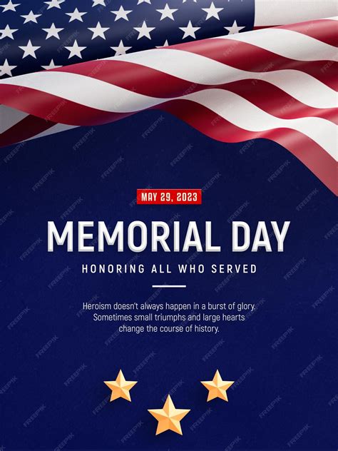 Usa memorial day 3d social media post story template | Premium PSD
