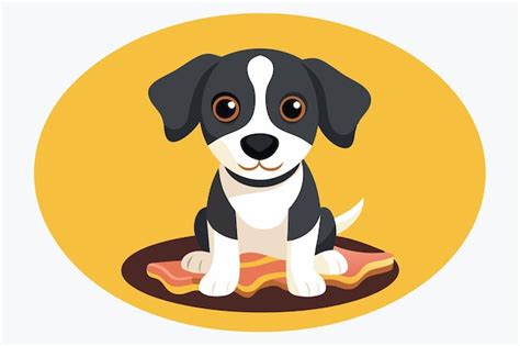 Puppy with a short coat and floppy ears is sitting next to a plate of ...