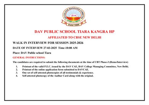 D.A.V. PUBLIC SCHOOL - TIARA, KANGRA (H.P.)