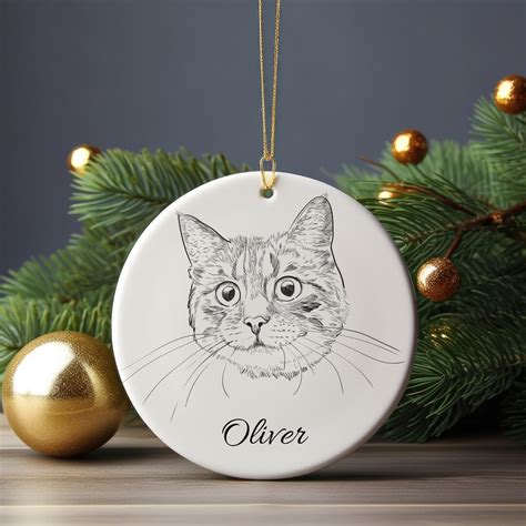 Christmas Ornament of Cat Personalized With Name. - Etsy