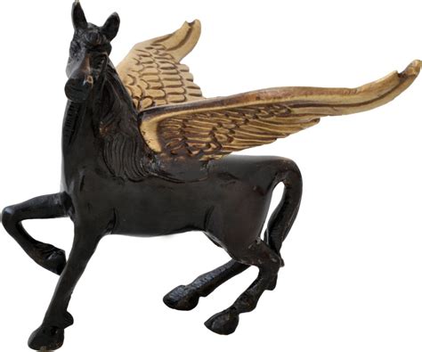Buy Flying Angel Horse - Black Brass Showpiece Online at Best Price