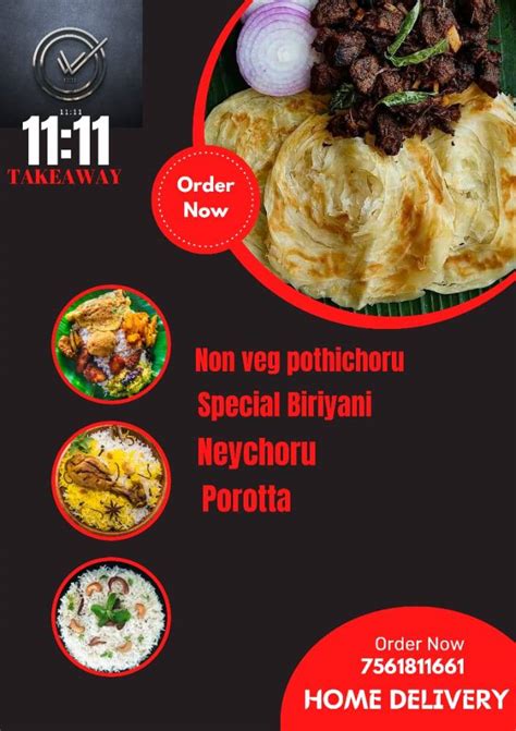Menu at Eleven Eleven Food Factory, Nedumkandam