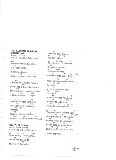 MOVIMIENTO RENOVACIÓN CARISMÁTICA CATÓLICA LETRA, TONOS Y ACORDES DE ...