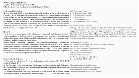 Vivek Bagchi's Homepage