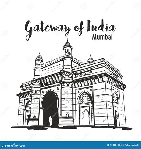Mumbai Gateway Of India Cartoon Vector | CartoonDealer.com #28822641