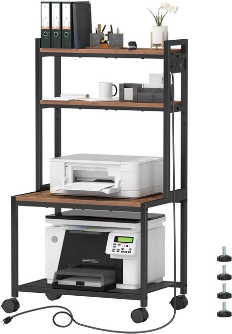 Asgolion Large Printer Stand with Storage, 40 Tall 4 Tier India | Ubuy