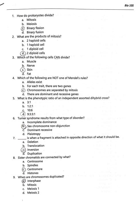 Bio 105 practice exam - These are sample questions to understand what ...