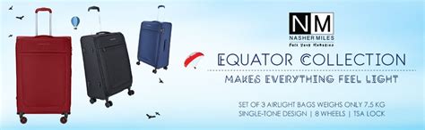 Buy Nasher Miles Equator Soft Sided Ultra-Light Luggage Set of 2 Black ...