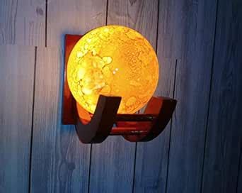 MBG RISING Wooden Globe Shape Wall Light Moon Light lamp Sconce - LED ...