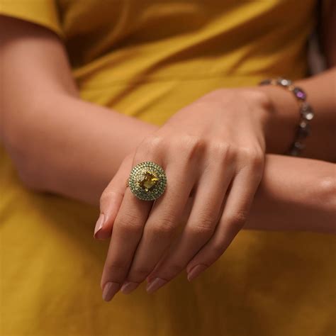 Felix Gold Diamond And Yellow Sapphire Statement Ring – MOI - Boutique ...