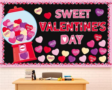 Amazon.com: 56Pcs Valentine's Day Classroom Bulletin Board Decorations ...