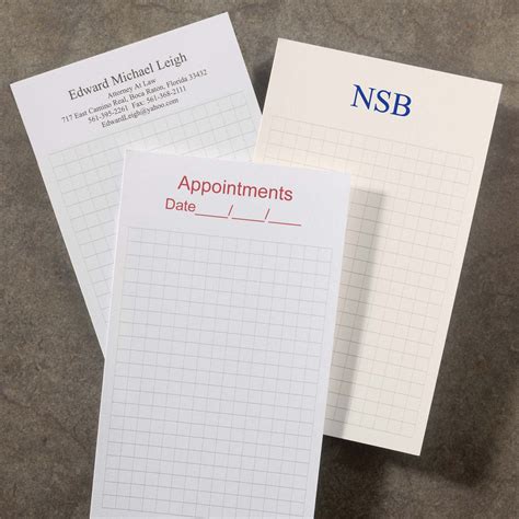 100 Personalized 3 x 5 Cards, Vertical Grid