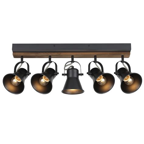 SEEBLEN 5-Light Track Light Fixtures Ceiling/Wall Mount, Adjustable ...