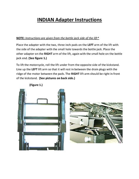 J&S Jacks instructions for Indian 111 adapters | Indian Motorcycle Forum