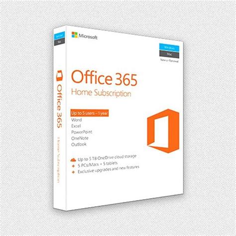 Microsoft Office 365 Home Premium (5 Licenses PC / Mac / Tablet ...