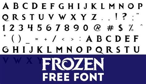 Disney Frozen Letters Font